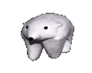 An image of a 3d polar bear.